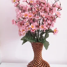 Креативная вставленная ручная тростниковая ваза предметы интерьера солома в европейском стиле моделирование цветочный инструмент переплетение небольшая ваза