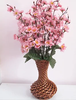 

Creative inserted manual cane vase furnishing articles straw european-style simulation flower implement weave small vase