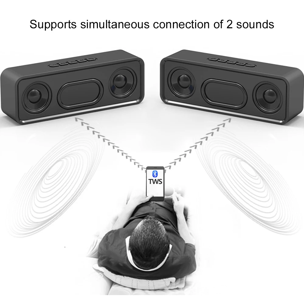 S11 наушники-вкладыши TWS Bluetooth Динамик V5.0 звуковая колонка Bluetooth Саундбар сабвуфер стерео Поддержка TF картой FM на открытом воздухе/автомобиль Динамик