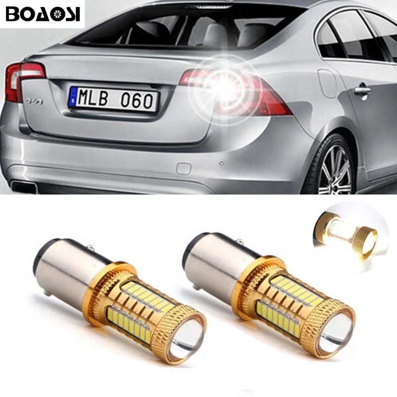 Задний фонарь заднего хода BOAOSI 2x Canbus без ошибок P21W Led 4014smd Chip для volvo xc90 xc60 v70 s80 s40 v60