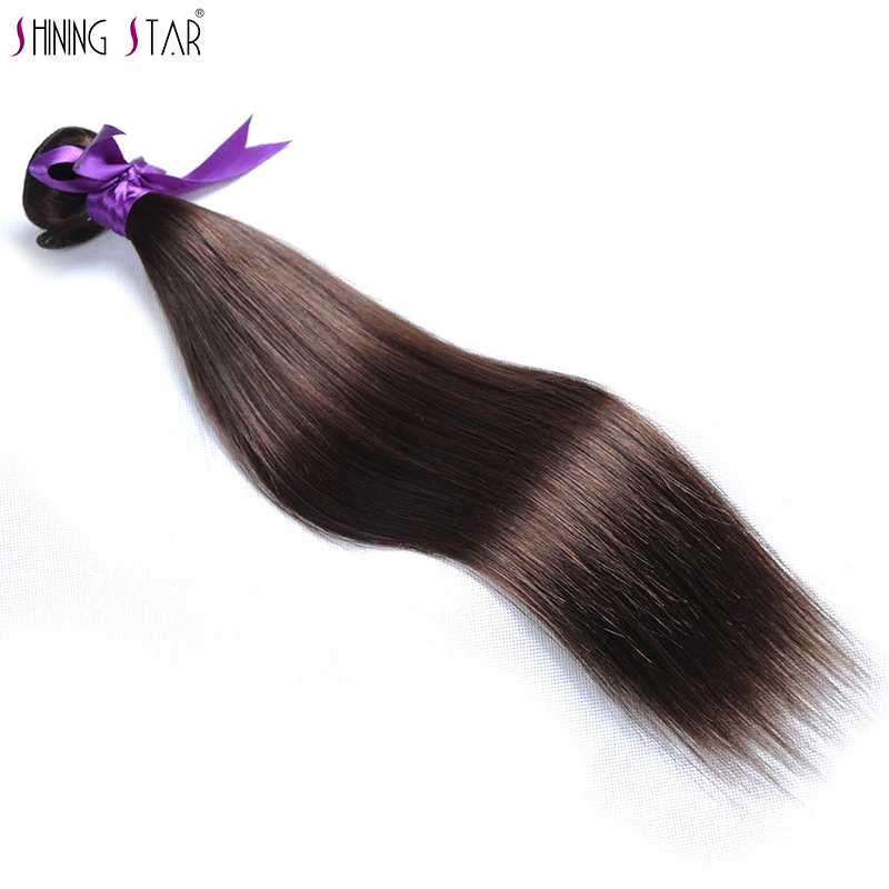 

Color 4 Brazilian Straight Hair Weave Bundles 100% Human Hair Extension Light Brown 1 PC Thick Hair Bundle Shining Star NonRemy