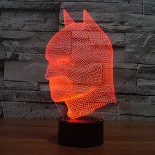 Szvfun Бэтмен Luminaria 3D лампа светодиодный ночник детский ночник спальня настольная лампа Рождество USB светодиодные декоративные фонари