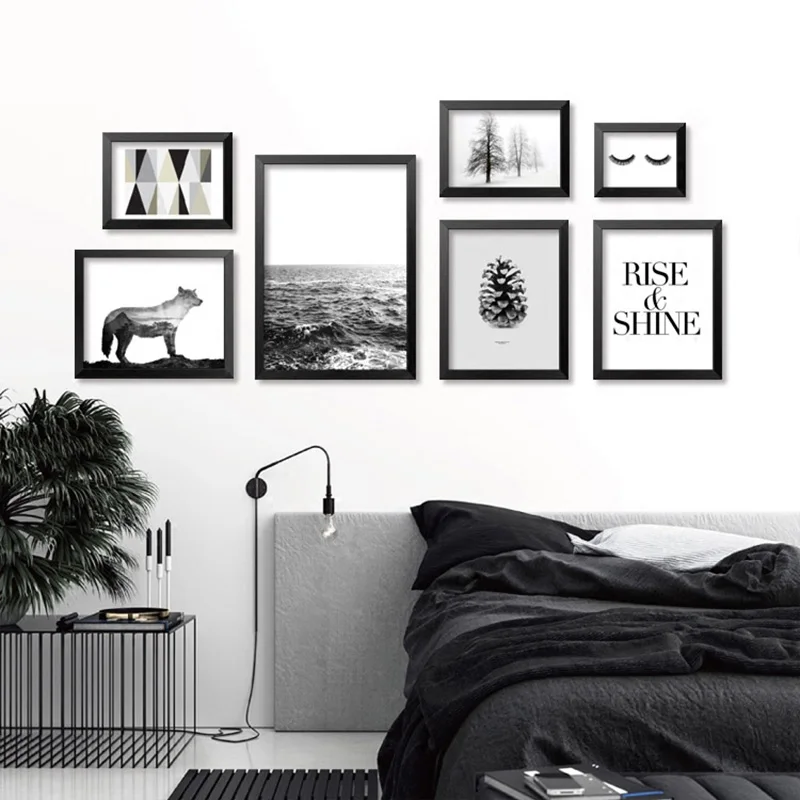 

FGHGF Wall Art Canvas Painting Nordic Sea Posters And Prints Cadre Decoratif Canvas Art Wall Pictures For Living Poster
