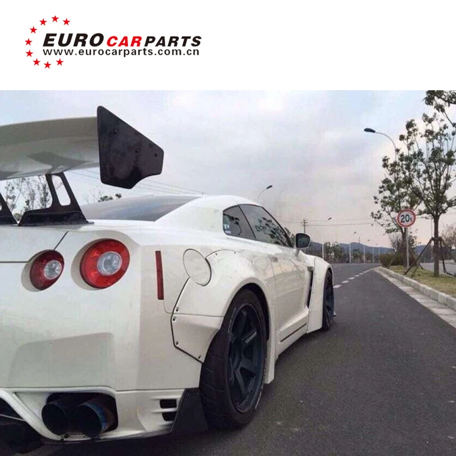 GTR R35 заднее крыло Материал FRP для GTR R35 LB стиль работы фунтов лёгкий нейлоновый трос производительности задний спойлер для GTR задний багажник юбка задний бампер спойлер для GTR