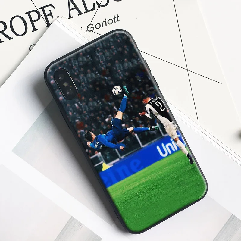 

Cristiano Ronaldo's bicycle kick overhead kick Soft Silicone Phone Case Cover For Apple iPhone 5 5s Se 6 6s 7 8 Plus X XR XS MAX