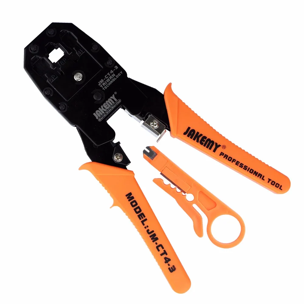 

JAKEMY Anti-slippery Handle 4P 6P 8P LAN Network Cable Crimping Plier Clamp Tool + Wire Cutter