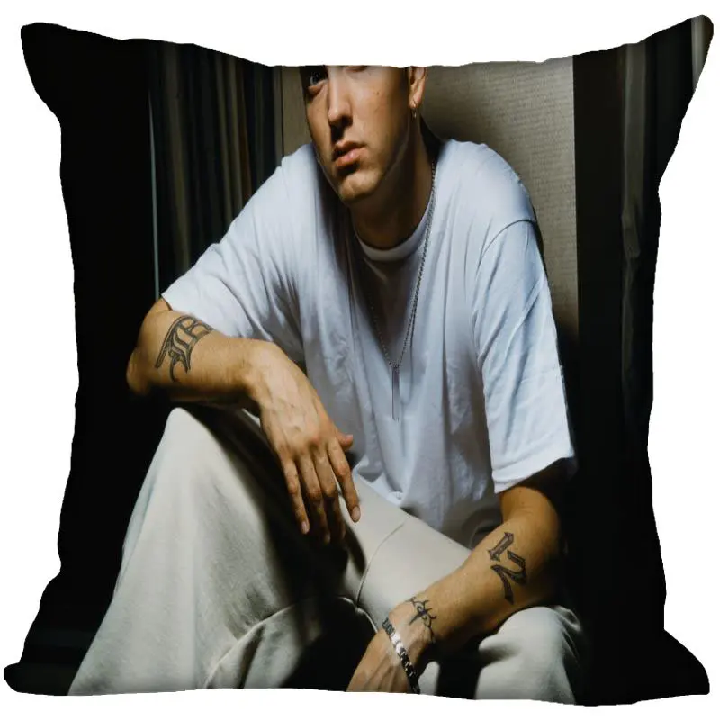 Новое поступление Eminem наволочка для спальни для дома или офиса, декоративные наволочки квадратная Подушка на молнии чехлы атласные мягкие не выцветают - Цвет: 17