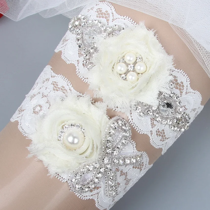 2016 Hot Handmade Crystal Rhinestones Flower Lace Wedding