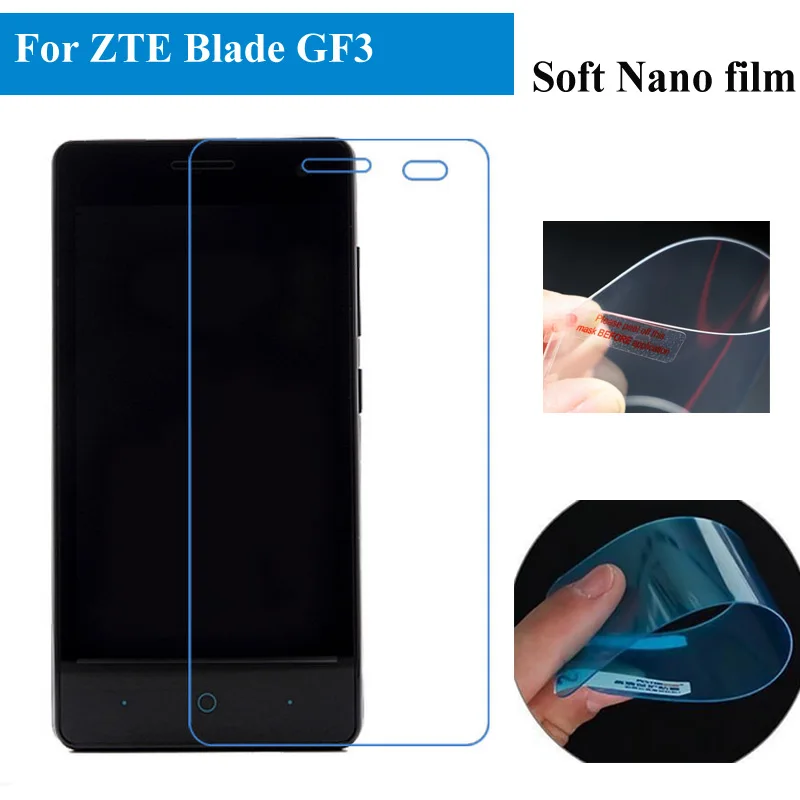 

For ZTE Blade Q Pro T320 GF3 Screen Protector Soft Nano Explosion proof Protective Film Guard Blade GF3 Film