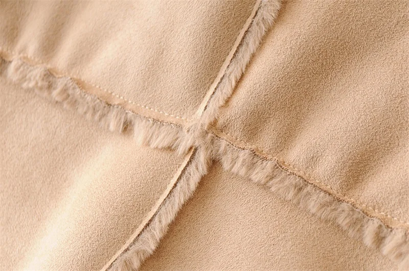 KENNTRICE замшевое пальто из овечьей шерсти, Женская Осенняя зимняя замшевая кожаная куртка, женское длинное пальто, ветровка, теплая куртка