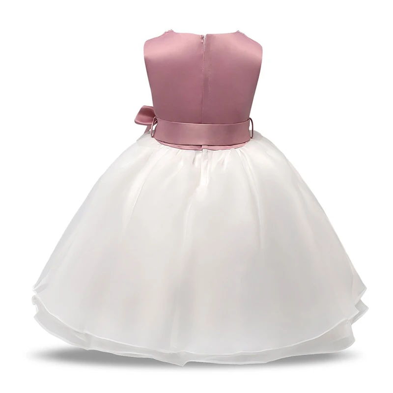 Новое Летнее Детское платье для девочки 1 года платье на день рождения, белое кружевное платье для крещения vestido infantil, платья принцесс с бантом для Свадебная вечеринка
