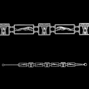

Italian Greyhound square frames Bracelet Pet dog Jewelry free ship--12Pcs/Lot
