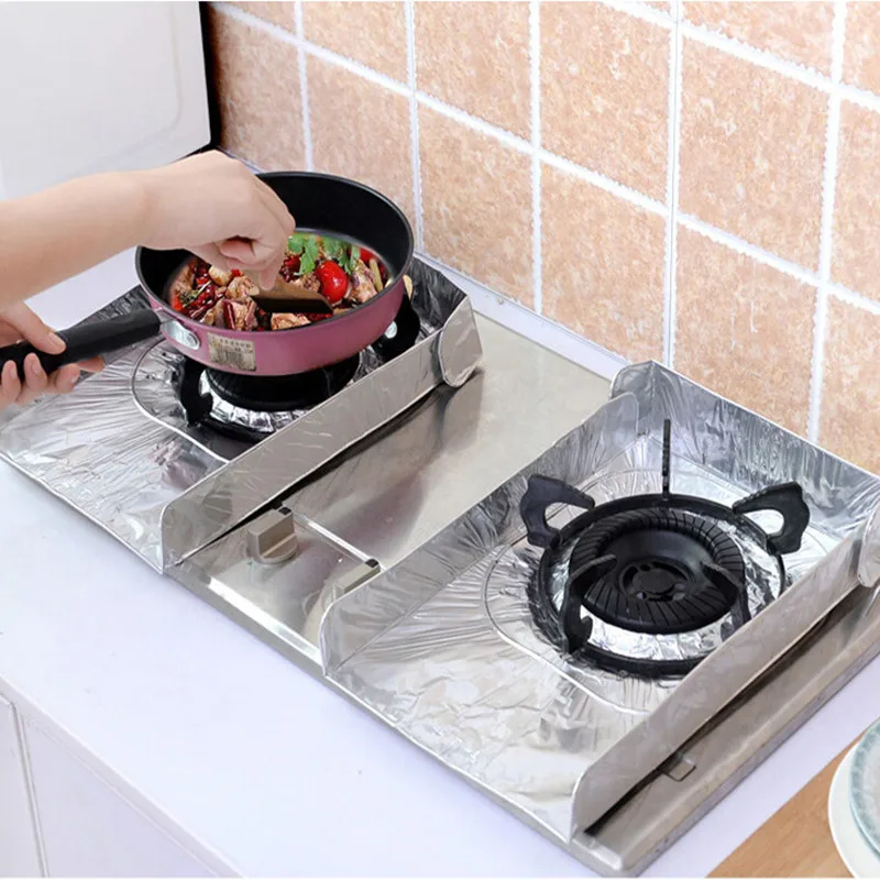 2pcs Pair Kitchen Gas Stove Aluminum Foil Anti Oil Pad Baffle Plate Protection Pad Insulation Pads Foldable Anti Oil Pad 977230 Pad Pad Pad Platepad Kitchen Aliexpress