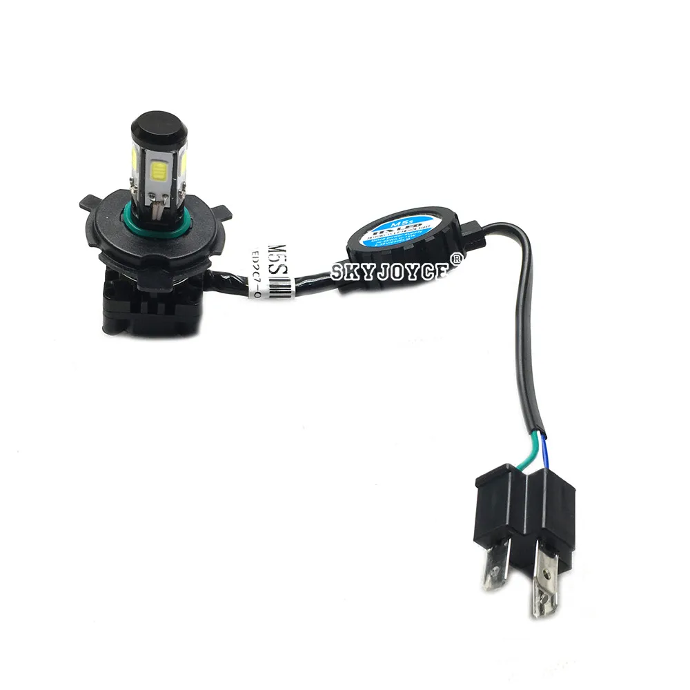 SKYJOYCE H4/H6/Ba20d 5 сторон светодиодная мотоциклетная лампочка фары для скутера