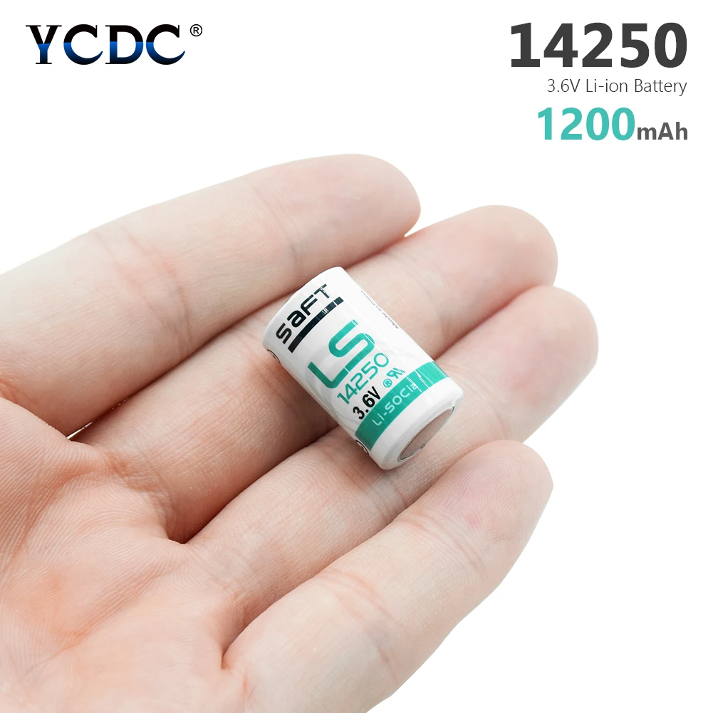 YCDC Высокое качество 1200mAh 1/2AA Размер литиевых батарей 3,6 V 14250 ER14250 R6 для компьютеров Mac