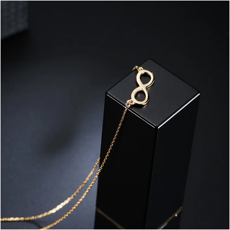 Fashion Infinite Symbol Pendant Necklace 925 Sterling  Silver 8 Shape Necklaces Clavicle Necklaces Jewelry for Women (9)