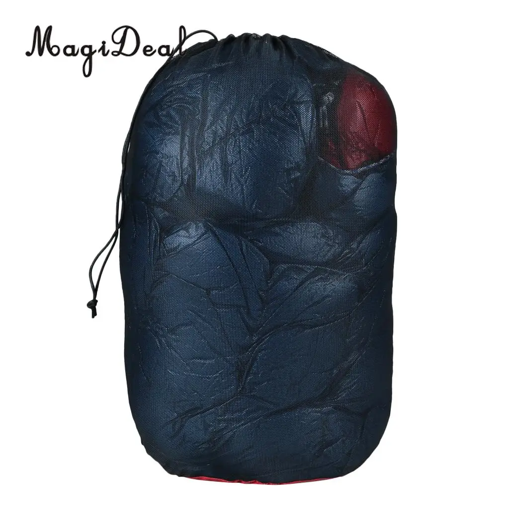 MagiDeal Ultra Light Mesh Stuff Sack Storage Bag for Tavel Camping Hiking Survival Fishing Boating Kayaking Canoeing Black