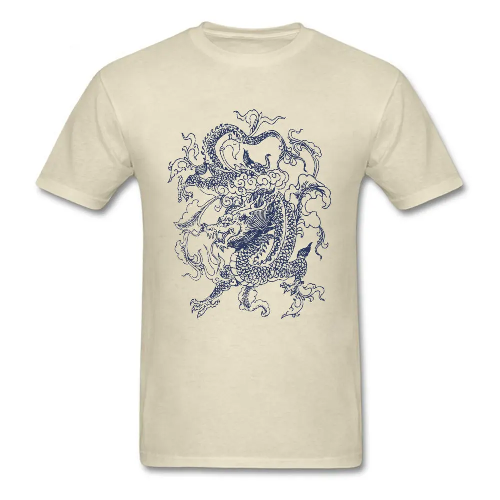 Normal T Shirt Company Round Neck Vintage Rustic Dragon 100% Cotton Fabric Men Tees Funny Short Sleeve Tee Shirt Vintage Rustic Dragon beige
