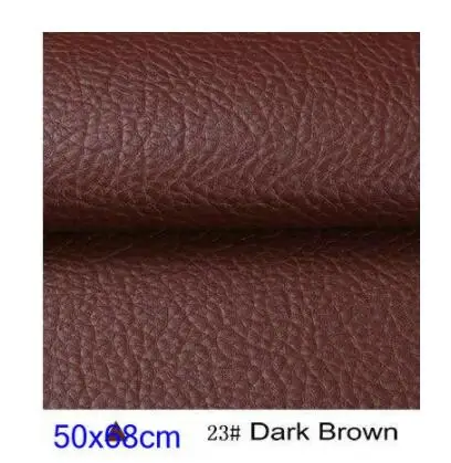 50x68 см, мягкая обивка салона автомобиля из искусственной кожи, экокожа, ткань неопрен для мебели, ремень для дивана, автомобильный - Цвет: 23 dark brown