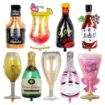 

Champagne Large Beer Balloon Wedding Anniversary Hen Party Foil ballon Inflatable helium Globos Birthday Party Decorations Adult