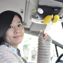 Автомобильный солнцезащитный козырек прекрасный тканевый ящик авто аксессуары держатель бумажная салфетка клип-мультяшный ящик для хранения