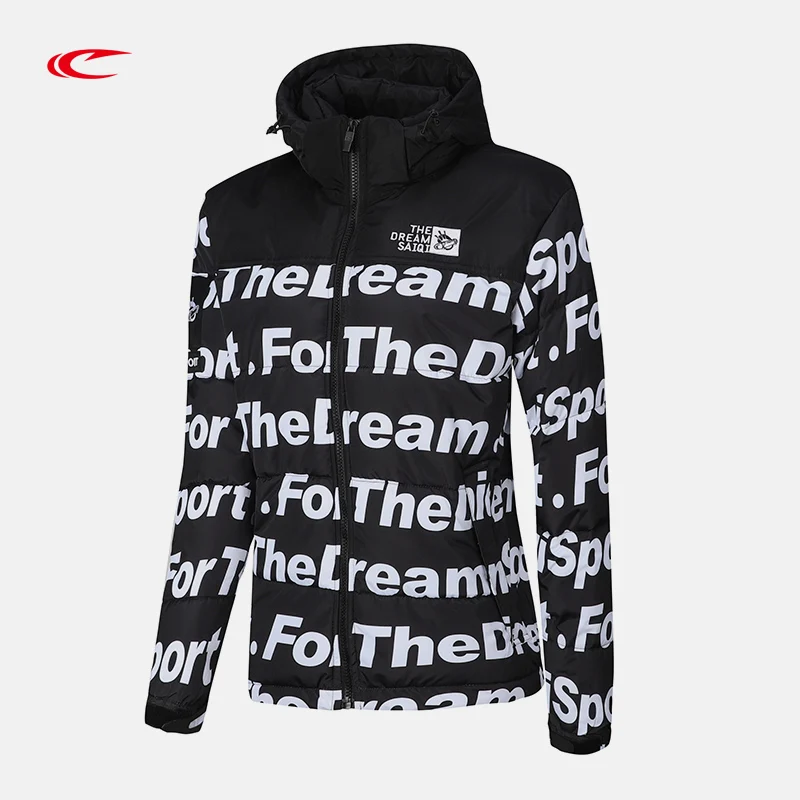 

SAIQI New Men Exercise Winter Jacket Warm Letters Print Pattern Thick Cotton Men Coat Male Outwear 248823