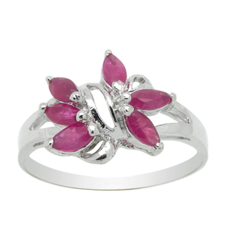 

2017 Qi Xuan_Fashion Jewelry_Red Stone Simple Elegant Woman Rings_s925 Solid Sliver Fashion Rings_Manufacturer Directly Sales