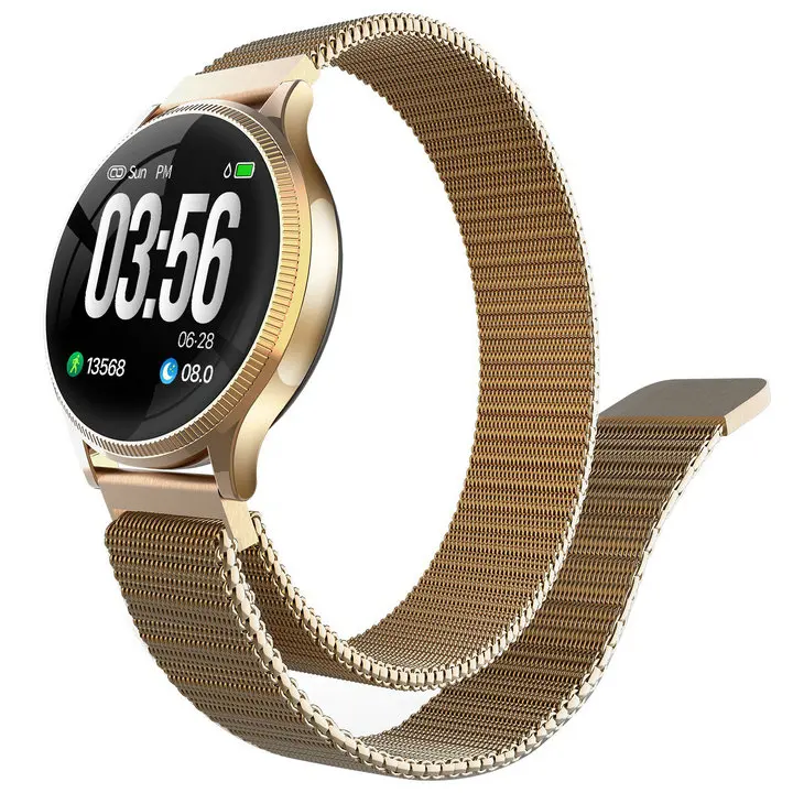gold metal Сжиженный калорий Smartband браслет мужской Пульс кровяное давление браслет для фитнес-трекер Водонепроницаемый Смарт-будильник - Цвет: gold metal