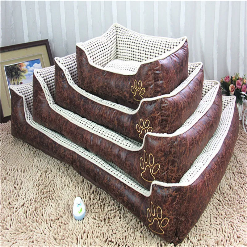 Soft Fleece Cozy Warm Pet Bed Kennel Dog House Waterproof Washable Corn