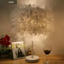 Новая декоративная лампа для спальни в европейском стиле, перьевая Настольная лампа для свадебного торжества, прикроватная креативная гостиная, освещение ZCL