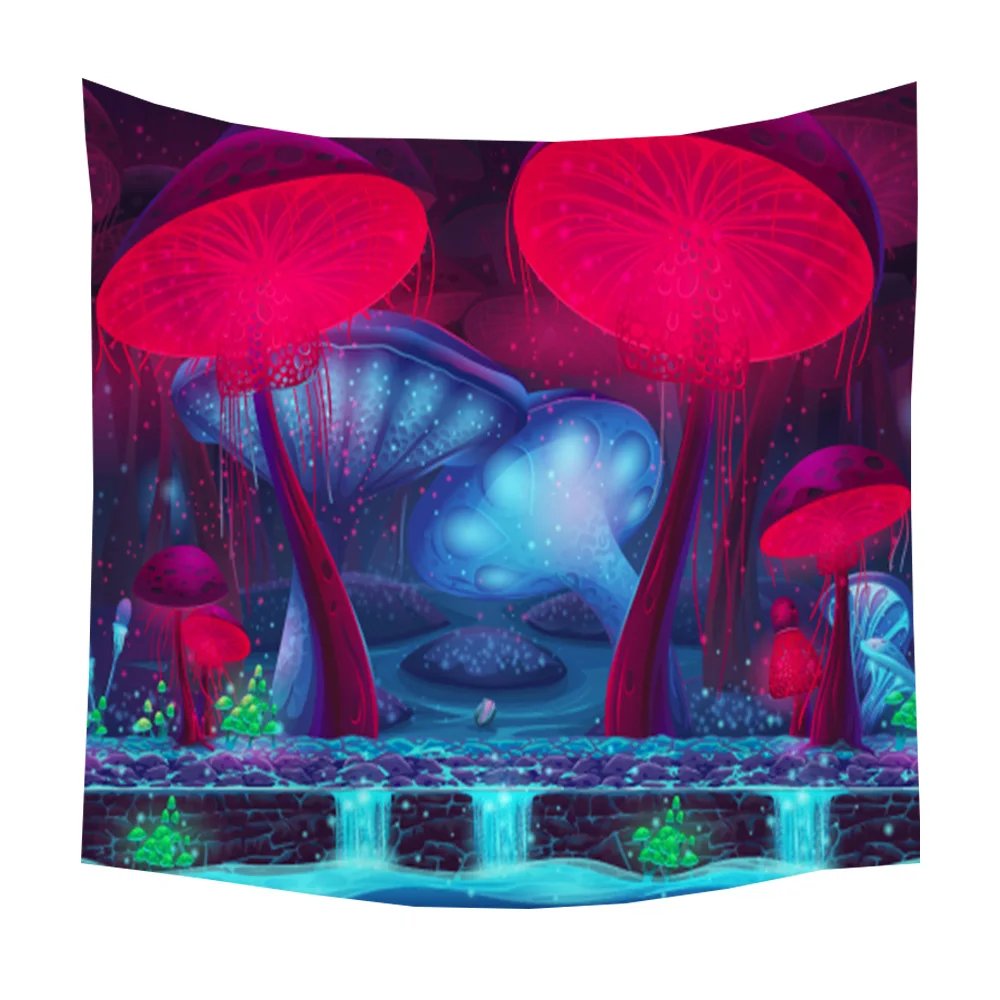 Boniu Лесной гобелен с изображением гриба домашний декоративный психоделический настенный гобелен Подвесной Настенный Ковер домашний декор Йога пляжное полотенце