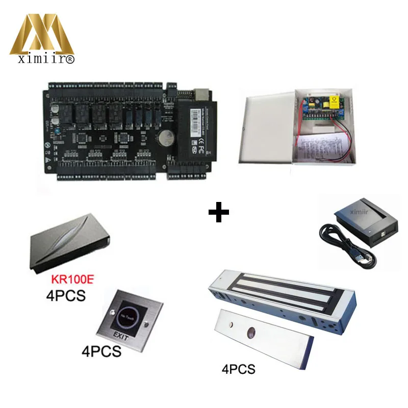

TCP/IP controller C3-400 access control board with free software and SDK card reader switch EM lock card register power supply