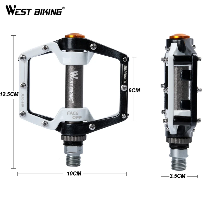 West Biking BMX, горный велосипед, DH, педаль, 9/16 дюймов, плашки, летающие части, супер сильный, ультра-светильник, на платформе, велосипедные педали, магний, для улицы