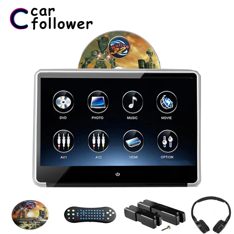 

11.6 Inch Car Headrest IPS Screen Monitor DVD Player HD 1080P Video Touch Screen With HDMI/USB/SD/Game/IR/FM/Speaker