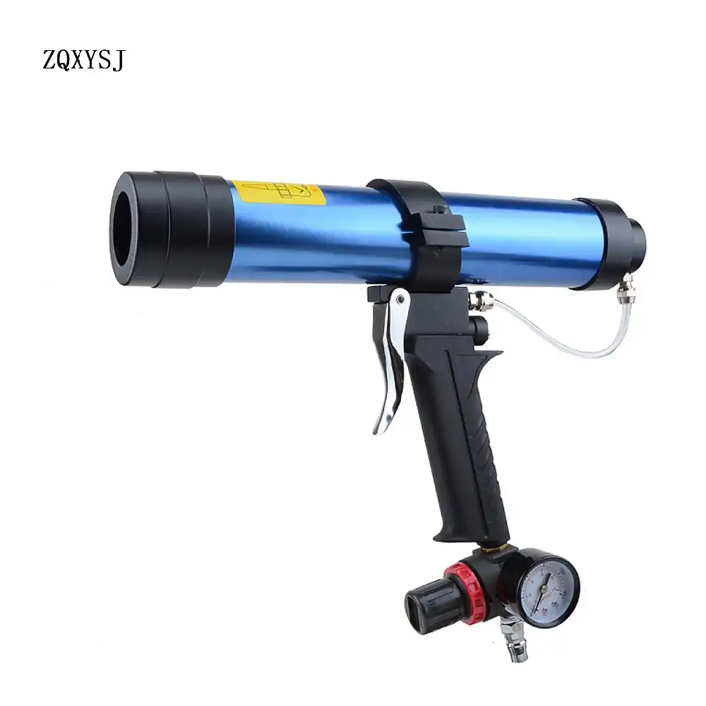 400ml Pneumatic Sealant Gun Silicone For Sealant Caulk Tool Air Valve