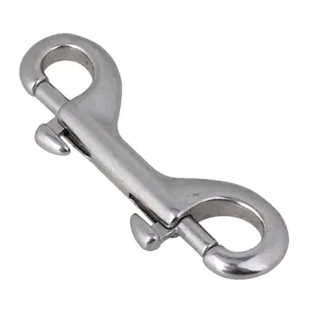 

316 Stainless Steel 90mm Double End Bolt Snap Hook Marine Grade Double Ended Snaps Diving Clips Key Ring & Pet Chains
