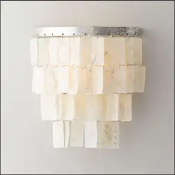 Белый Shell настенный светильник Средиземноморский спальня декоративные лампы свежие принцесса номер Искусство бра бар освещения настенный
