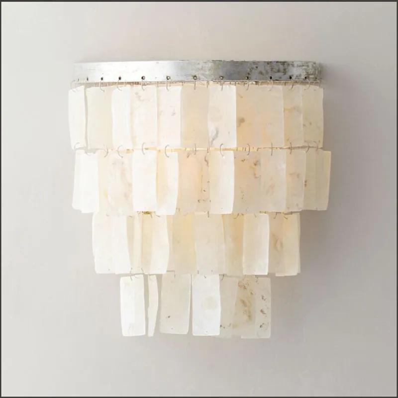 

white shell wall lamp Mediterranean bedroom decorative lamps fresh Princess Room art wall lamp bar lighting wall light ZA920445