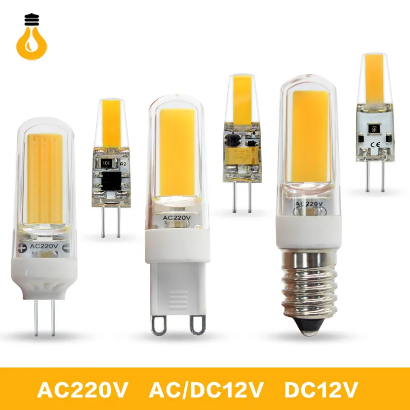 

G9 G4 LED Lamp COB LED Bulb 3W 6W DCAC 12V LED G4 COB Light Dimmable 360 Beam Angle Chandelier Light Replace Halogen g4 g9 Lamps