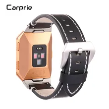 Новая лучшая цена! Роскошный кожаный ремешок браслет ремешок для Fitbit Ionic oct24