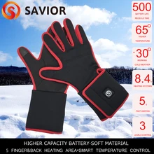 Savior Heat 7,4 V электрические перчатки с подогревом на батарейках зимние теплые сенсорный экран Смарт-контроль для катания на лыжах, сноуборде