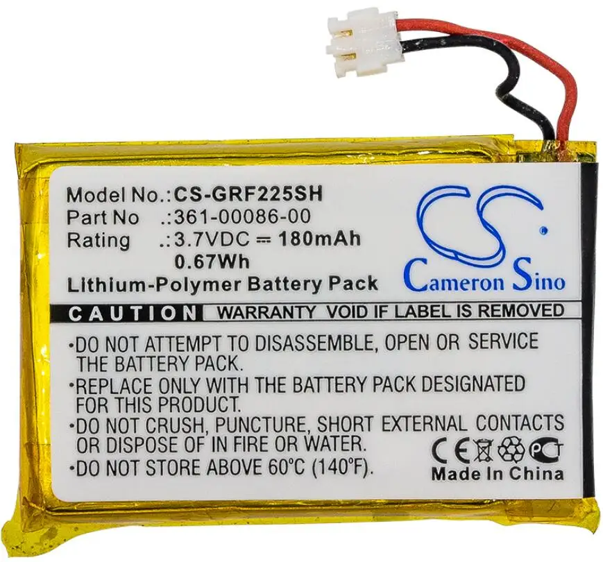 Cameron Sino 180mah battery for GARMIN Forerunner 225 Forerunner 235