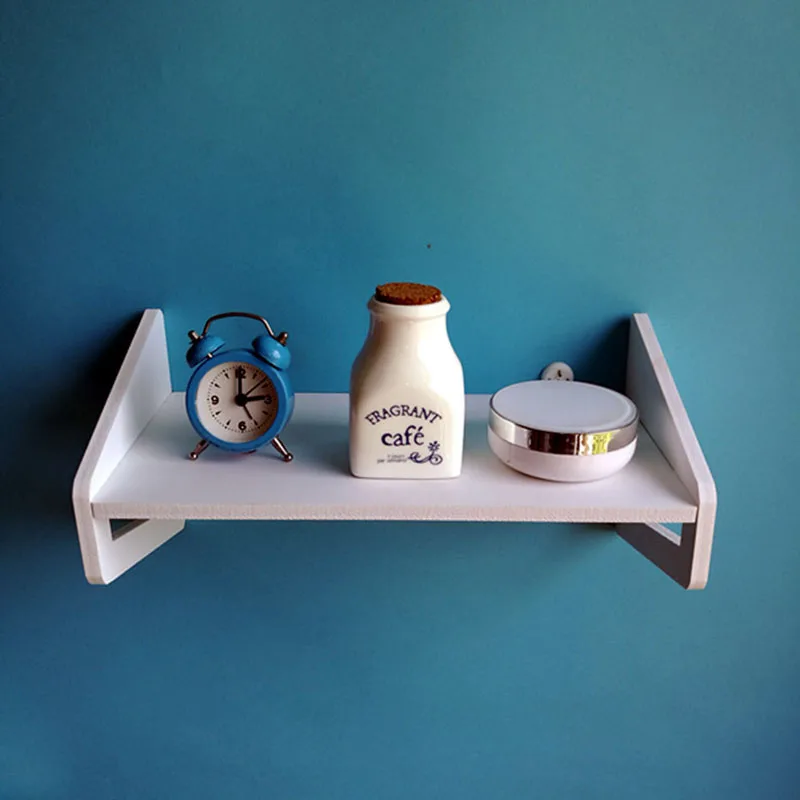 

1PCS Wall Shelf Household Storage Collection Appliances High Density Wood Plastic Board Countryside Wall Mounted Type Wall Shelf
