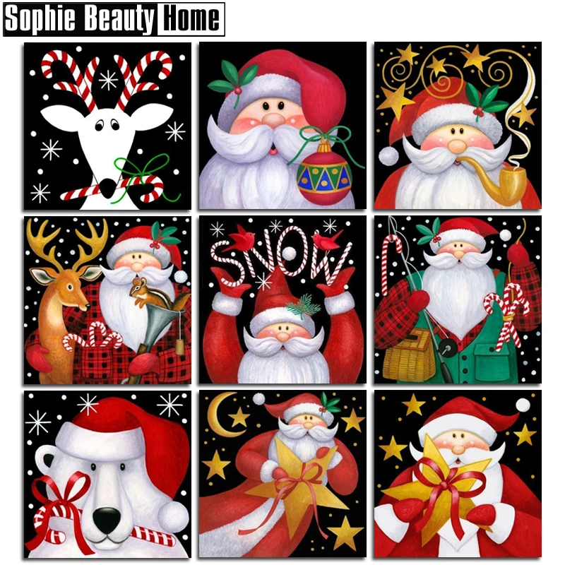 

Real 5D Diamond Cross Stitch Diy Full Diamond Painting Kits Diamond Embroidery Christmas Gift&Santa Claus Needlework Art 189209