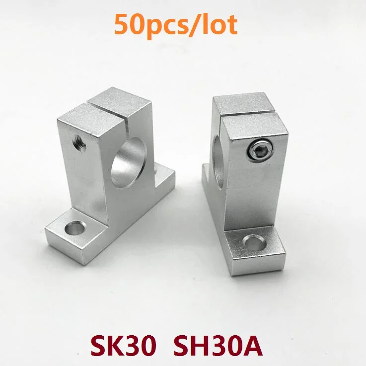 50 шт./лот SK30 SH30A 30 мм линейный подшипник рельс вал Поддержка рельса 3d принтер ЧПУ