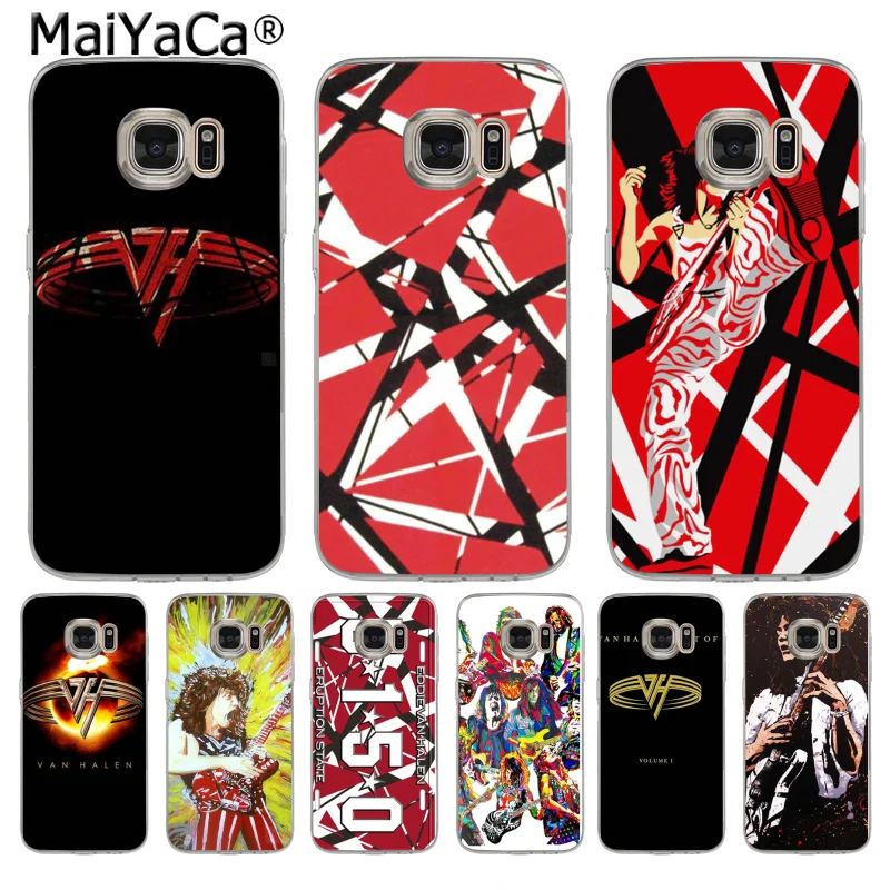 

MaiYaCa Eddie Van Halen Graphic Guitar Coque Shell Phone Case for Samsung S5 S6 S7 Edge S8 Plus S6 Edge Plus S3 S4