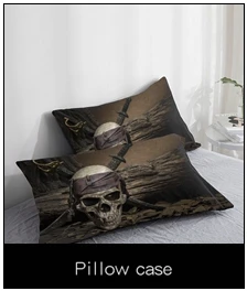 luxury Bedding Sets 3D Custom,Duvet Cover Set Queen/King,Quilt/Blanket Cover Set,3 PCS Bed se,dark pirate skull bed linen