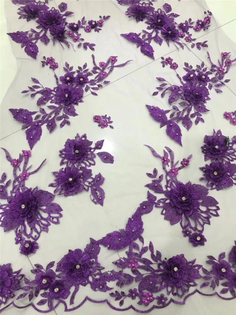 

fashion tulle mesh fabric glued glitter lace fabric H-82601 with3D flowers and beads best quality for party dress