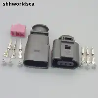 Shhworldsea 30セット1.5ミリメートル3ピン燃料漏れ検出診断ポンプコネクタケース用アウディ用vw 1J0973703 1j0 973 703 1K0973804