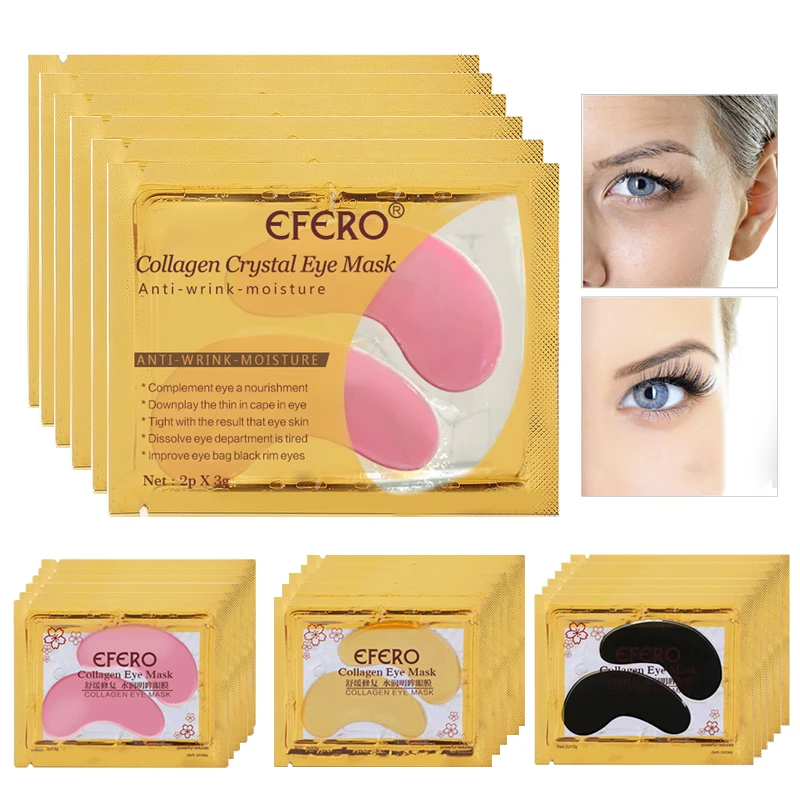 EFERO 15-60 шт коллагеновая Золотая маска для глаз маска для лица патчи для глаз для ухода за глазами устройство для удаления темных кругов антивозрастной увлажняющий крем